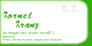 kornel kranz business card